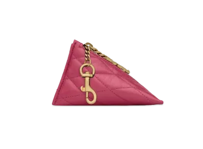 SAINT LAURENT Berlingo Charm In Quilted Lambskin "Fuchsia"