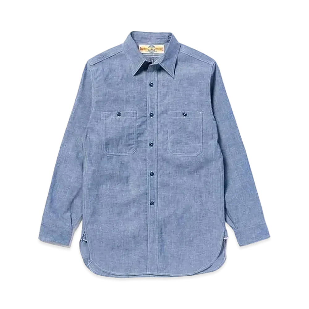 THE REAL McCOY'S U.S. Navy Chambray L/S Shirt "Light Blue"