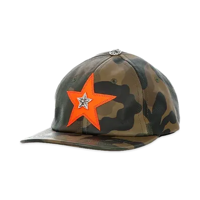 Chrome Hearts Star Patch Leather Cap "Khaki/Camo"