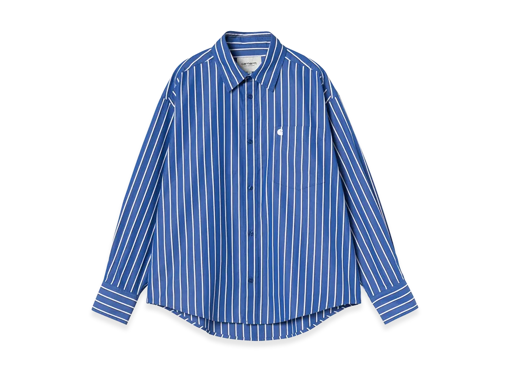 Carhartt WIP Women's L/S Gowan Shirt "Gowan Stripe/Lapis"
