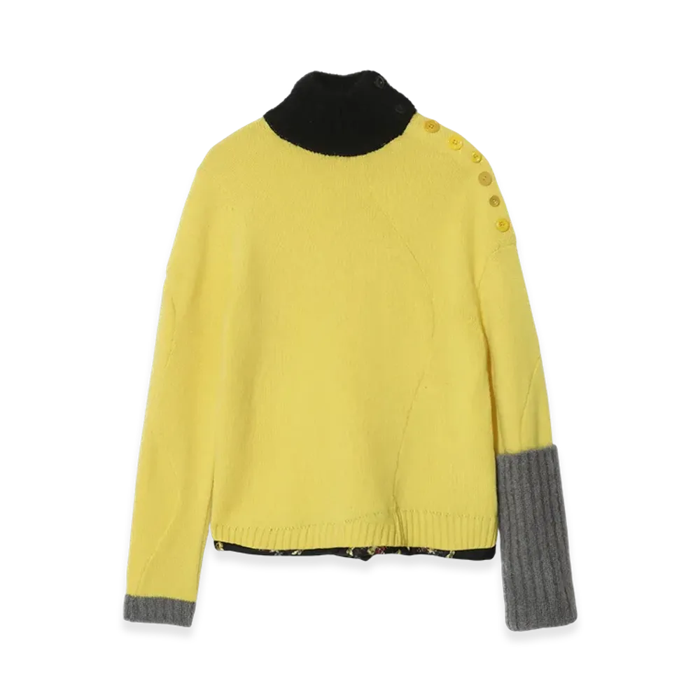 UNDERCOVER Cashmere Mohair Mix Knit Pullover "Yellow"