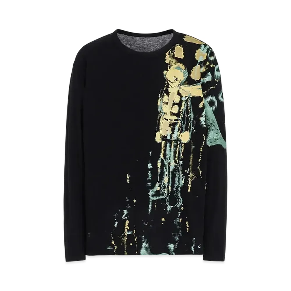 Ground Y x CYBORG009 60th Cyborg 009 Watercolor Long Sleeve T-Shirt "Black"