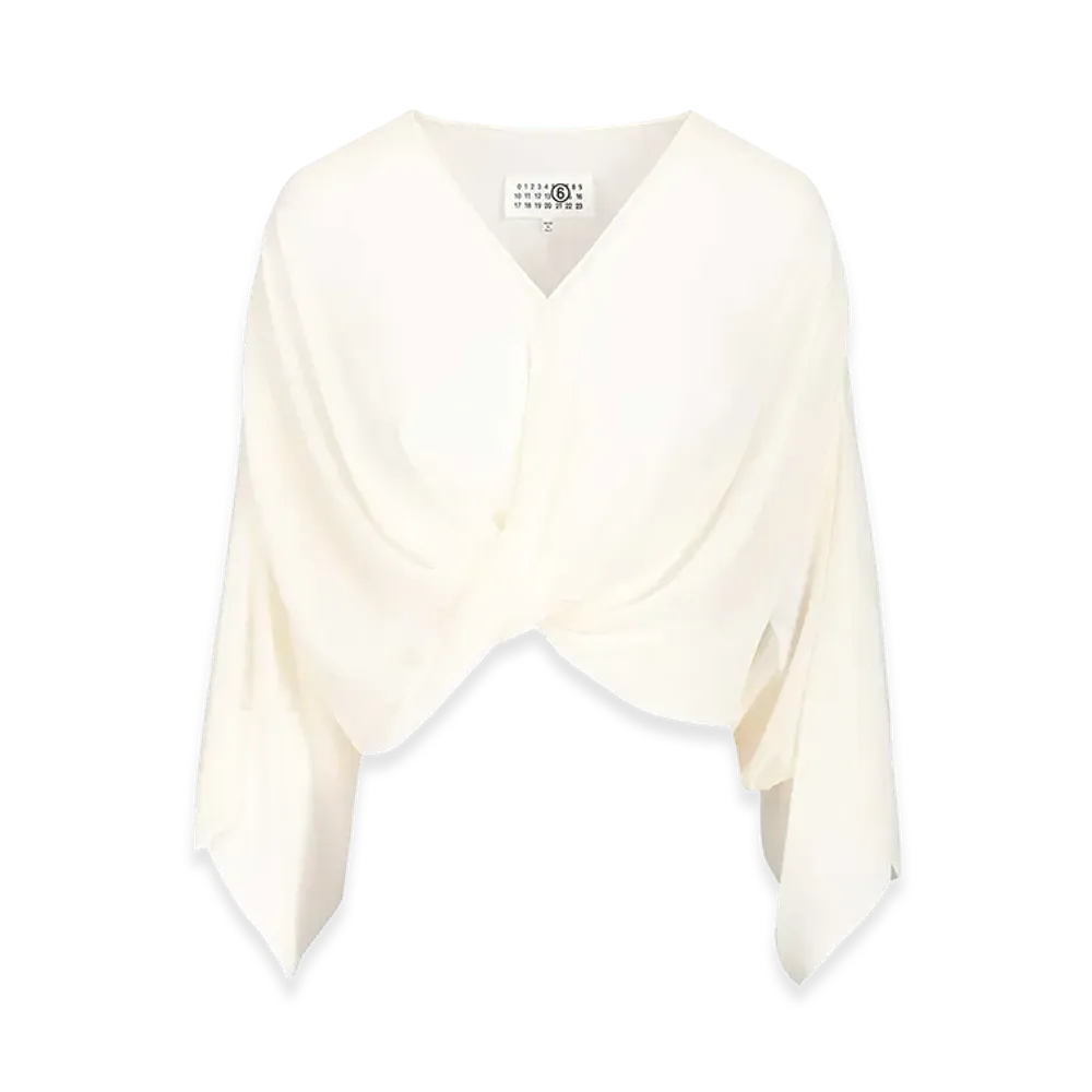 MM6 Maison Margiela Women's Long-Sleeved Top "White"