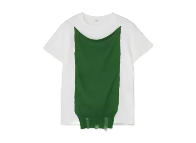 Yohji Yamamoto Y's COTTON PLAIN STITCH KNIT SHORT SLEEVE SHIRT "Green"