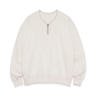 nanamica Reversible Half Zip Sweat "GrayishPink"