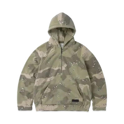 thisisneverthat Hooded Fleece Half Zip Pullover "Camo"