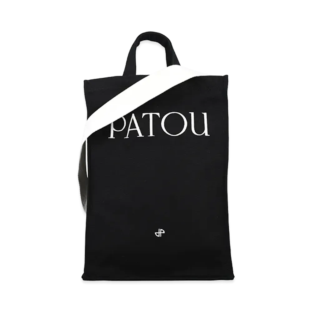 PATOU Women's Logo Vertical Tote Bag "Black"