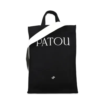 PATOU Women's Logo Vertical Tote Bag "Black"