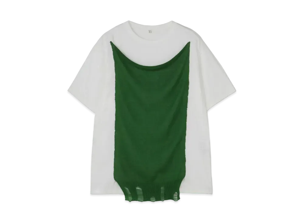 Yohji Yamamoto Y's COTTON PLAIN STITCH KNIT BIG T-SHIRT "Green"