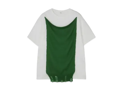 Yohji Yamamoto Y's COTTON PLAIN STITCH KNIT BIG T-SHIRT "Green"