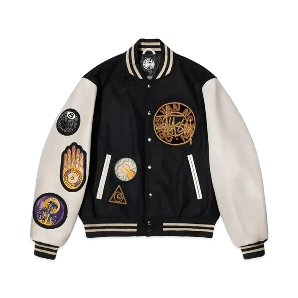 Stussy x Dries Van Noten Varsity Jacket "Black" 315293