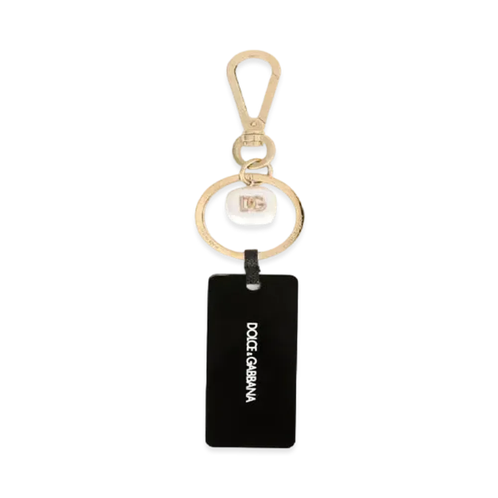 Dolce&Gabbana Key Holder Metal Tags & Logo Pearl "Multicolor"
