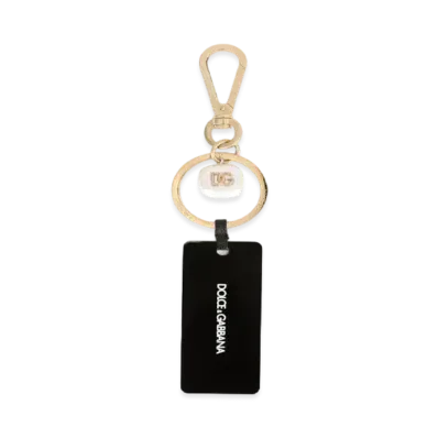 Dolce&Gabbana Key Holder Metal Tags & Logo Pearl "Multicolor"
