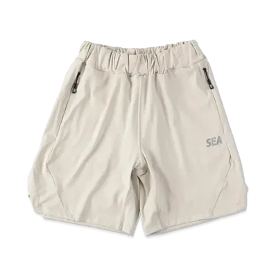 WIND AND SEA SEA (GET FIT BACK) Gym Shorts "Beige"