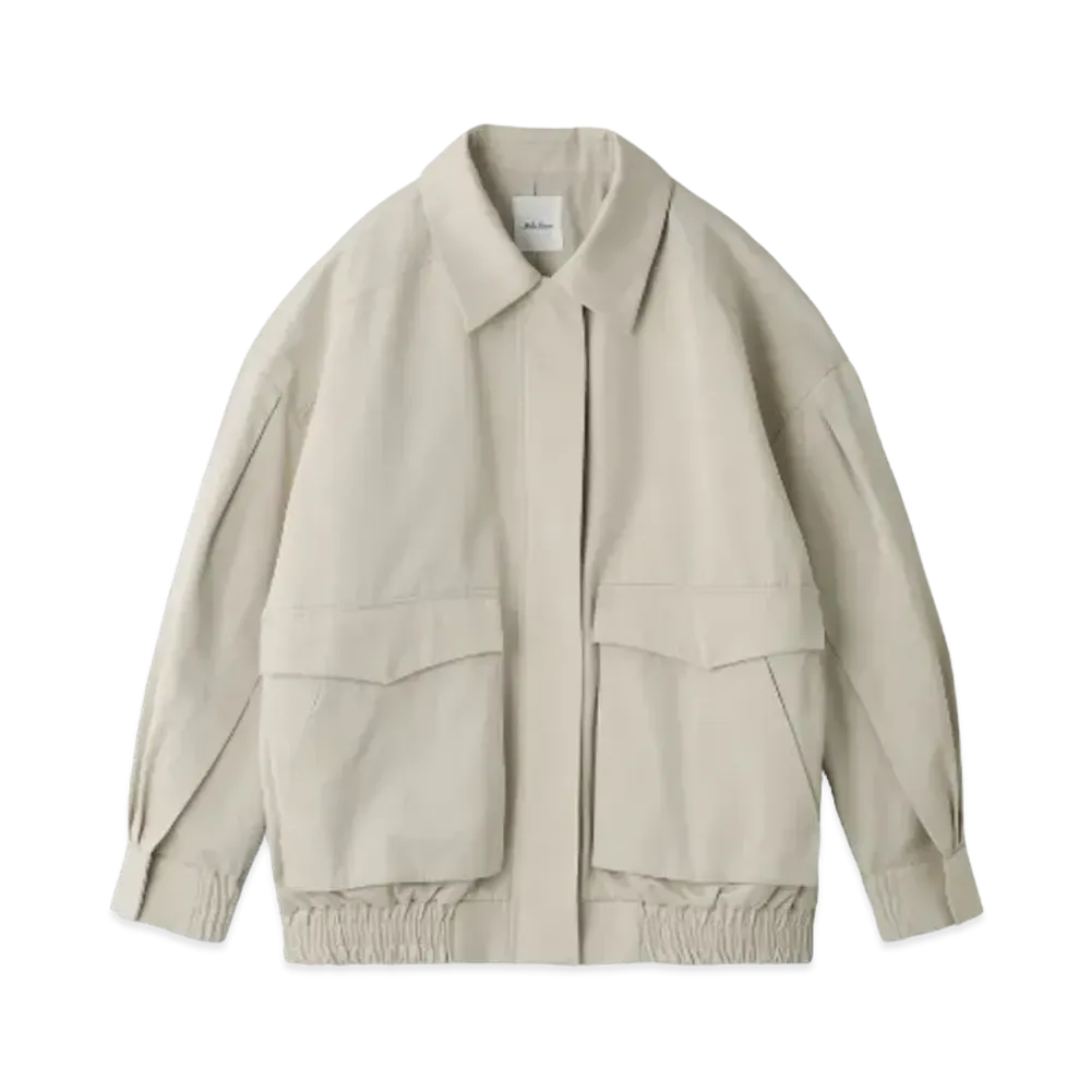 Mila Owen Sleeve Volume Swing Blouson "Ivory"
