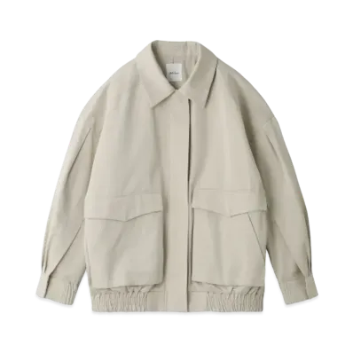 Mila Owen Sleeve Volume Swing Blouson "Ivory"