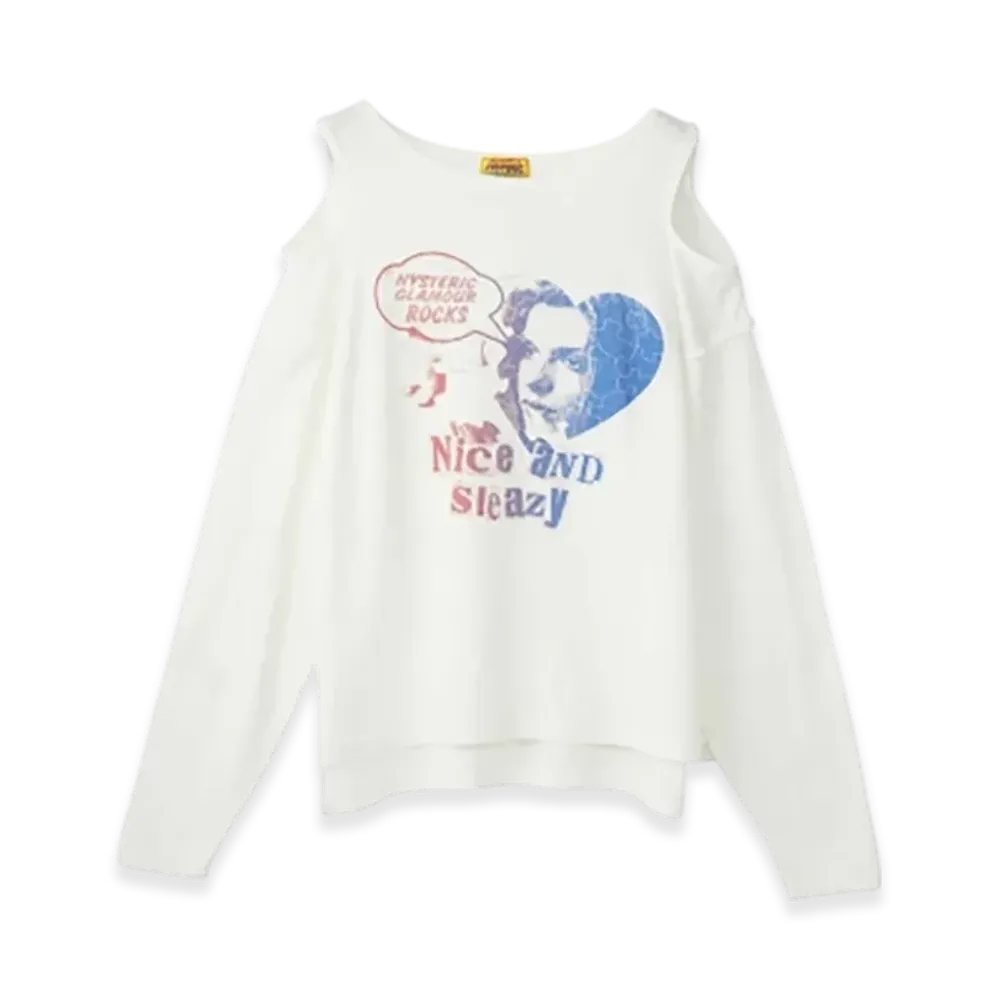 HYSTERIC GLAMOUR Nice And Sleazy Pullover "White"