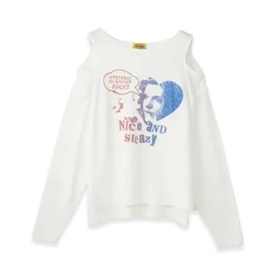 HYSTERIC GLAMOUR Nice And Sleazy Pullover "White"