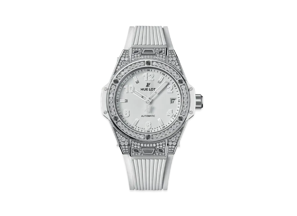 HUBLOT Big Bang One Click Steel White Pave 39mm