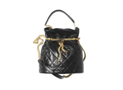 CHANEL Bucket Bag Lambskin & Enamel "Black"