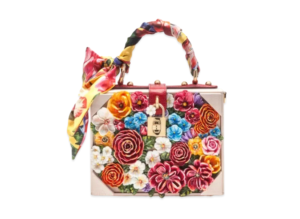 Dolce&Gabbana Dolce Box Bag Resin Flower Enbridery "Floral Print"