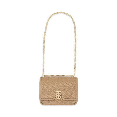 Burberry Medium Quilted Monogram Lambskin TB Bag "Honey"