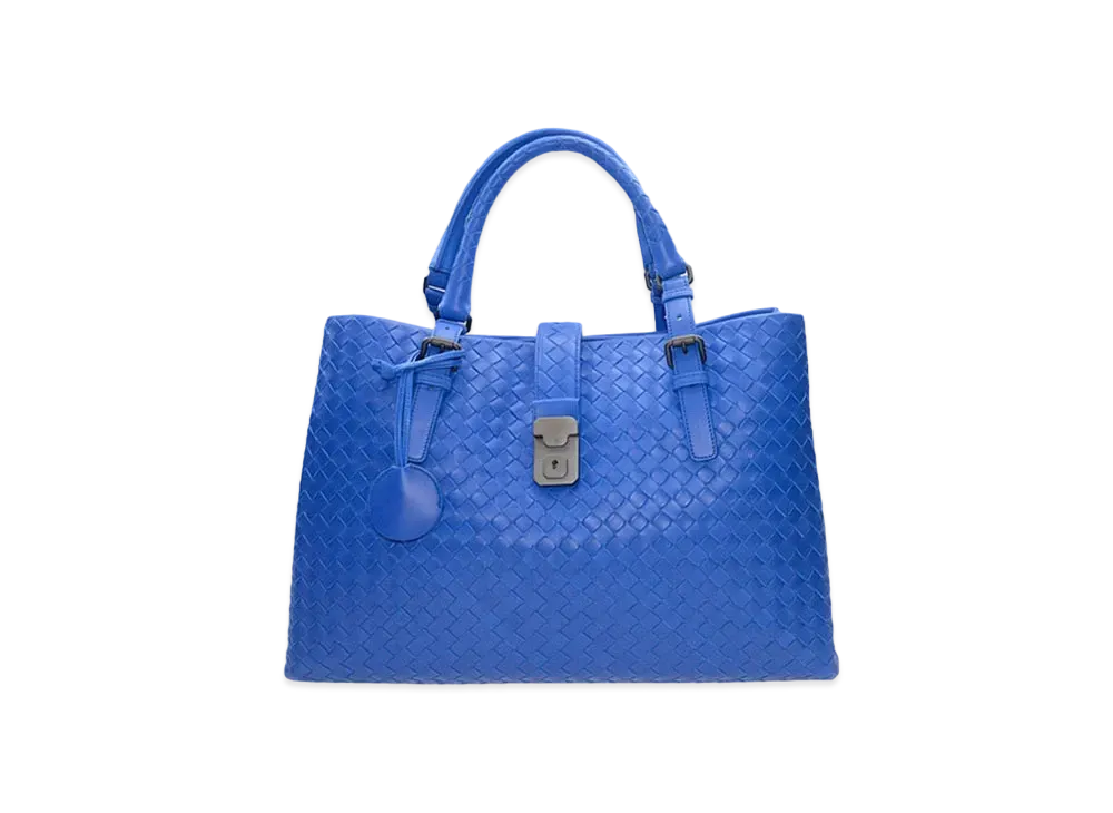 Bottega Veneta Lambskin Hand Bag "Blue"