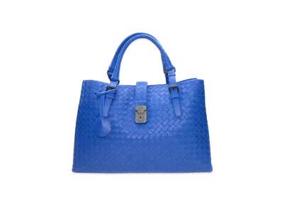 Bottega Veneta Lambskin Hand Bag "Blue"