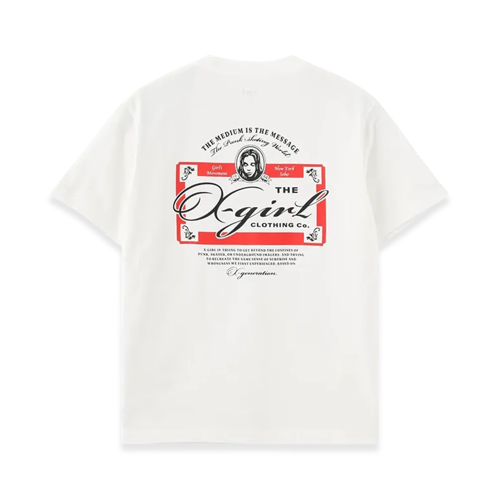 X-Girl Women's Face Red Label S/S Tee "White"