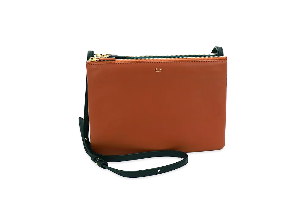 CELINE Women's Large Trio Shoulder Bag "Brick"
