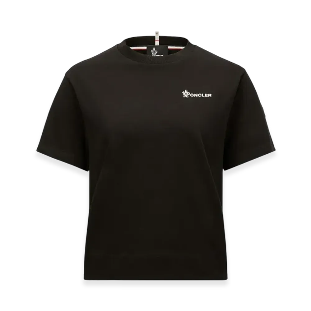 MONCLER Embossed Logo Cotton T-Shirt "Black"