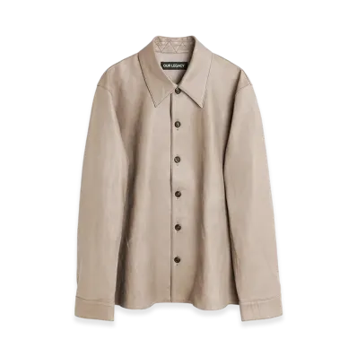 OUR LEGACY Welding Shirt "70S Grey Velvet Lamb Skin"