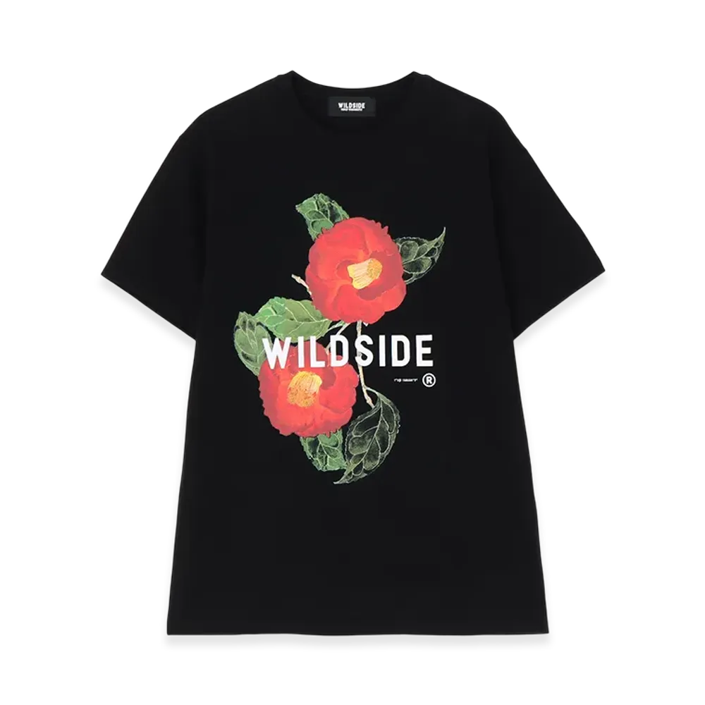 WILDSIDE YOHJI YAMAMOTO Camellia T-Shirt "Black"