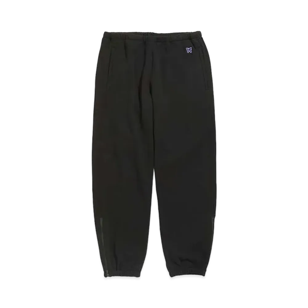 Needles ZIPPED SWEAT PANT - PE/C/PU FLEECE LINED JERSEY "Black"
