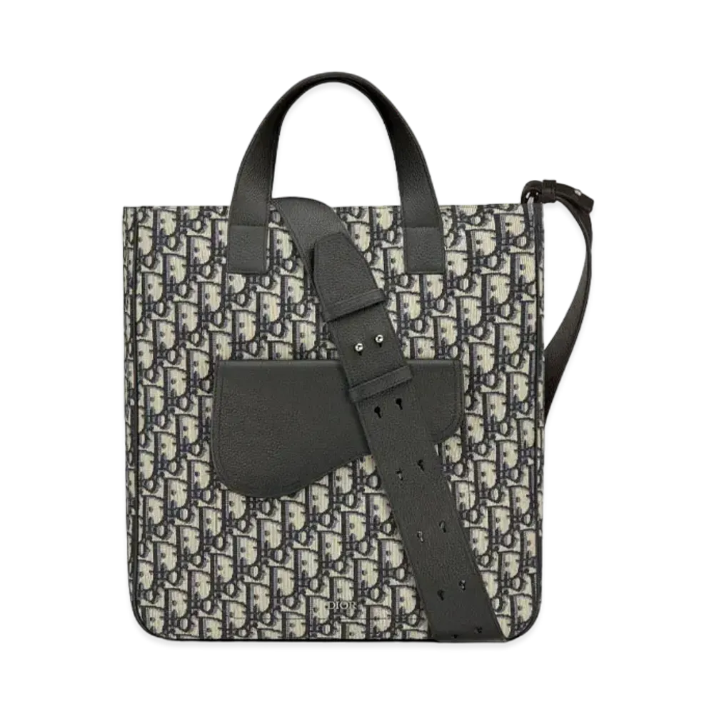 Dior Saddle Tote Bag Dior Oblique Jacquard "Beige"