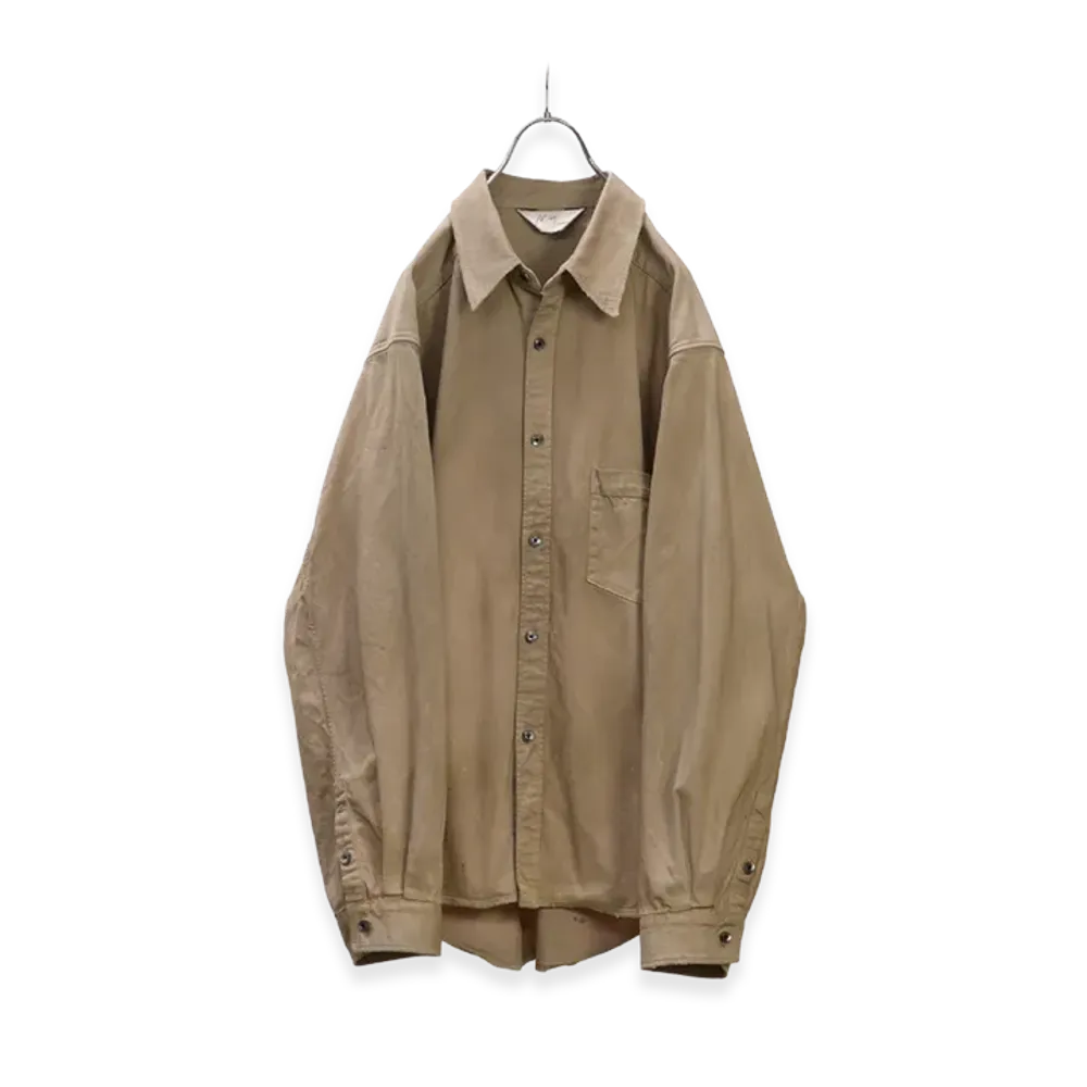 ANCELLM Denim Dress Shirt "Sand"
