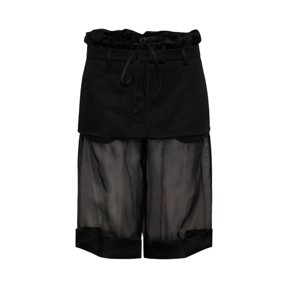 Maison Margiela Women's Layered Skirt Shorts "Black"