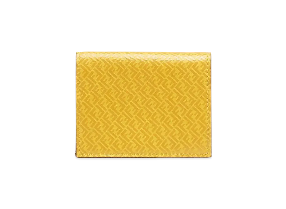 FENDI Wallet Leather Triple Fold Wallet "Yellow"