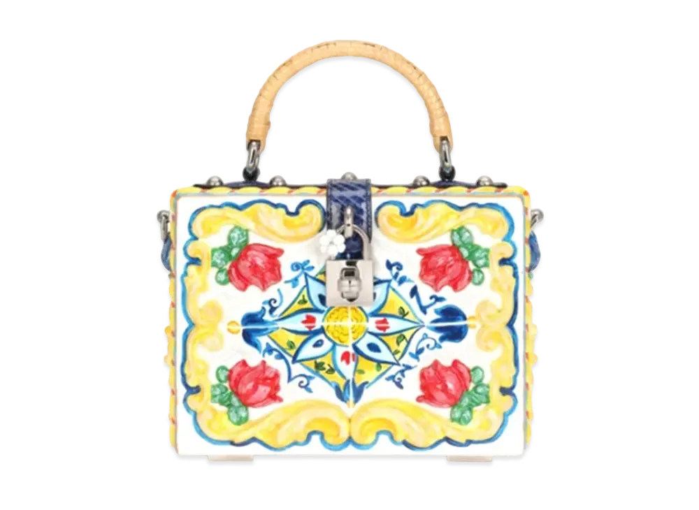 Dolce&Gabbana Dolce Box Bag Wood Hand Paint Mayorika "Multicolor"