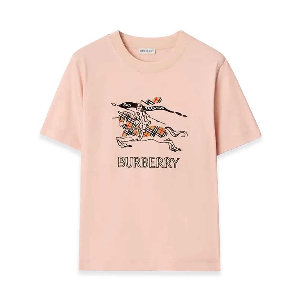 Burberry Women's EKD Sketch Cotton Tee "Bouquet Pink"