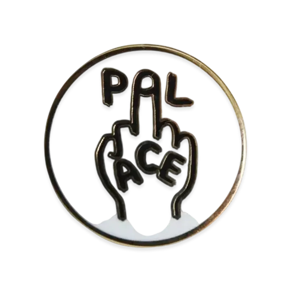 PALACE Finger Up Pin "White"