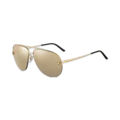 Cartier Panthere de Cartier Sunglasses "Gold Mirror"