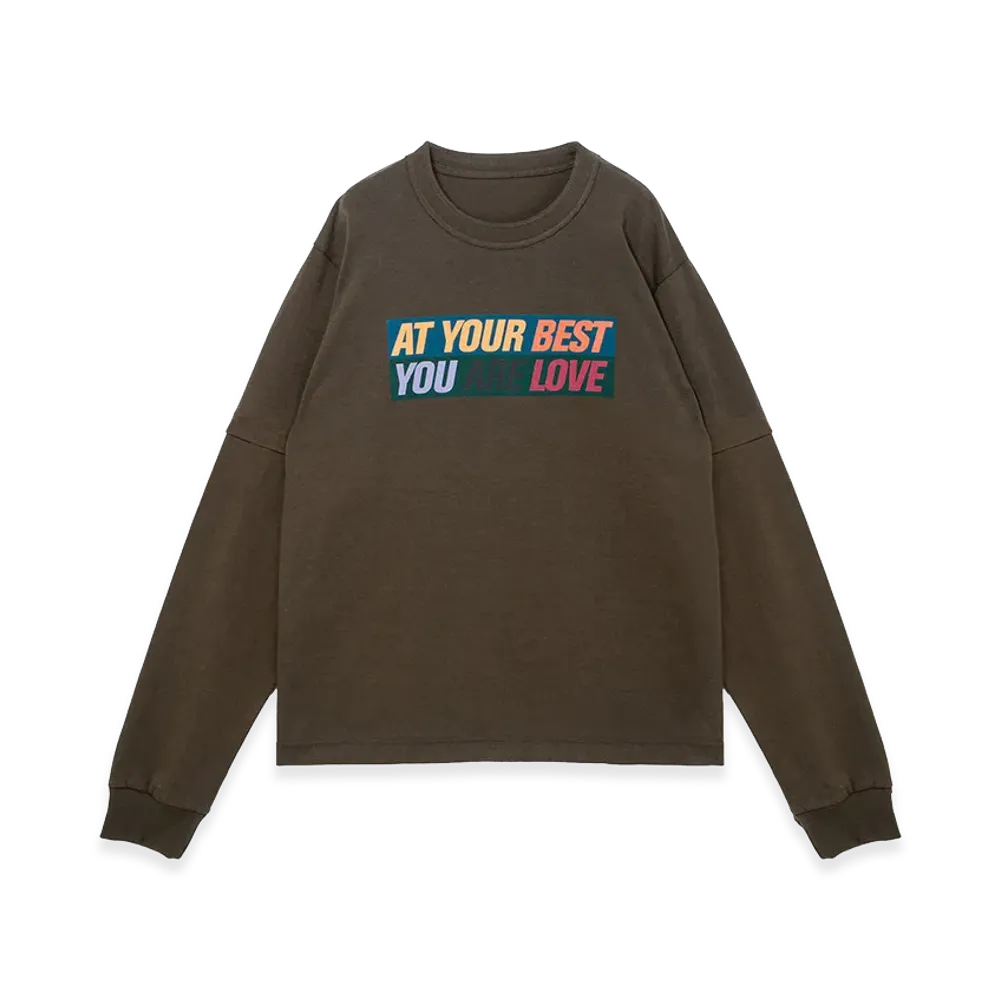 sacai Print L/S T-Shirt "Dark Khaki"
