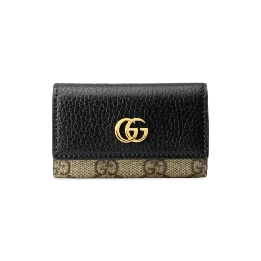 GUCCI GG Marmont Leather Key Case "Black"
