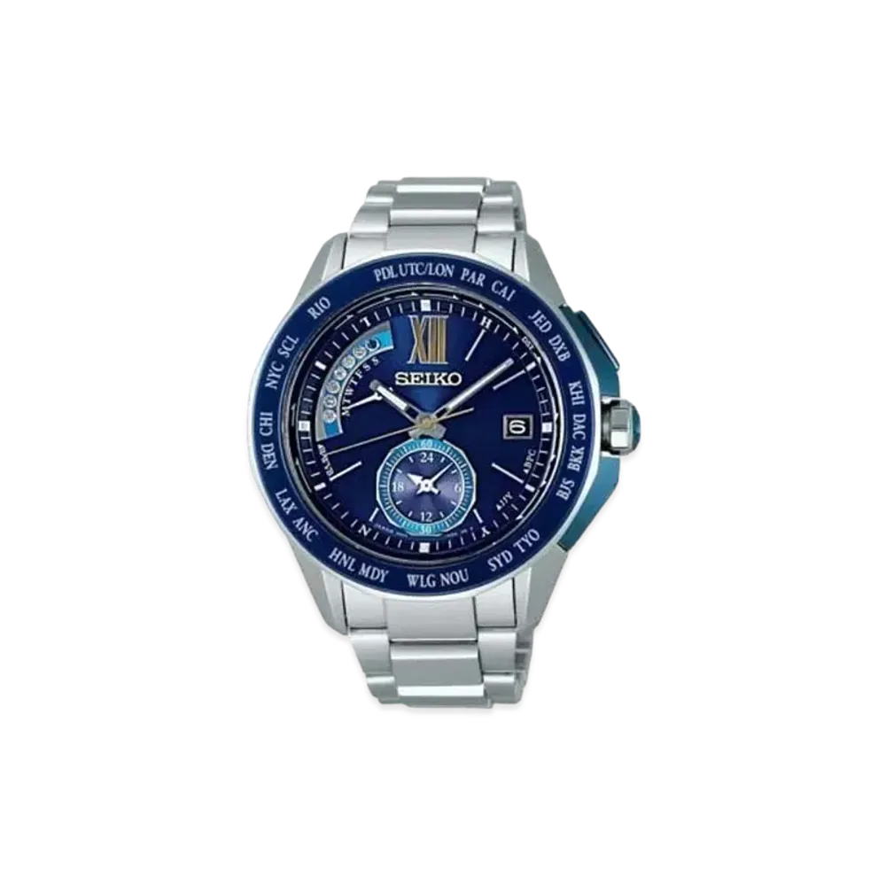 SEIKO Brights Solar Radio World Time Bombay Sapphire "Blue" SAGA155
