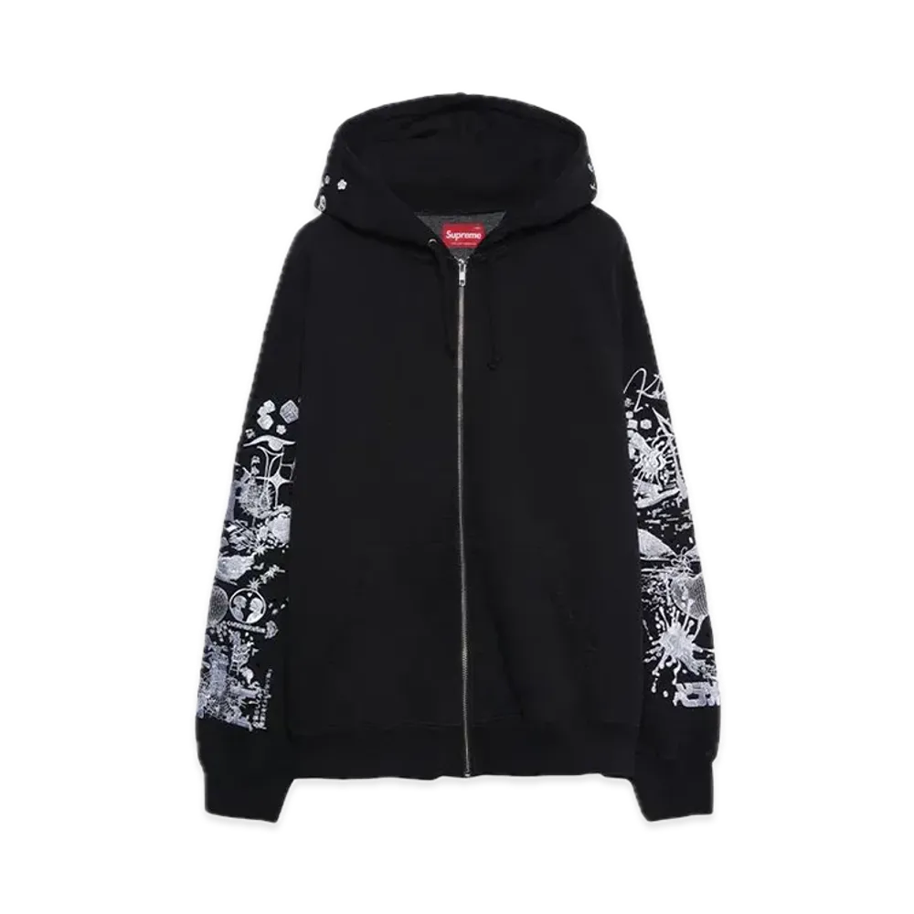 Supreme AOI Zip Up Hooded Sweatshirt "Black"