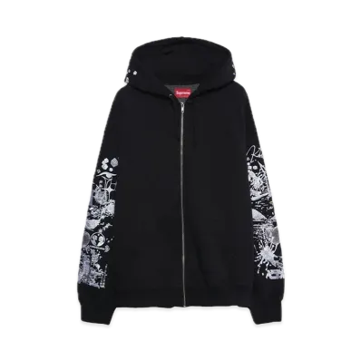 Supreme AOI Zip Up Hooded Sweatshirt "Black"