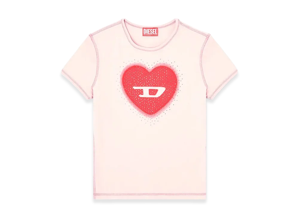 Diesel Women's T-Uncuties-Long-S5 T-Shirt "Rose"