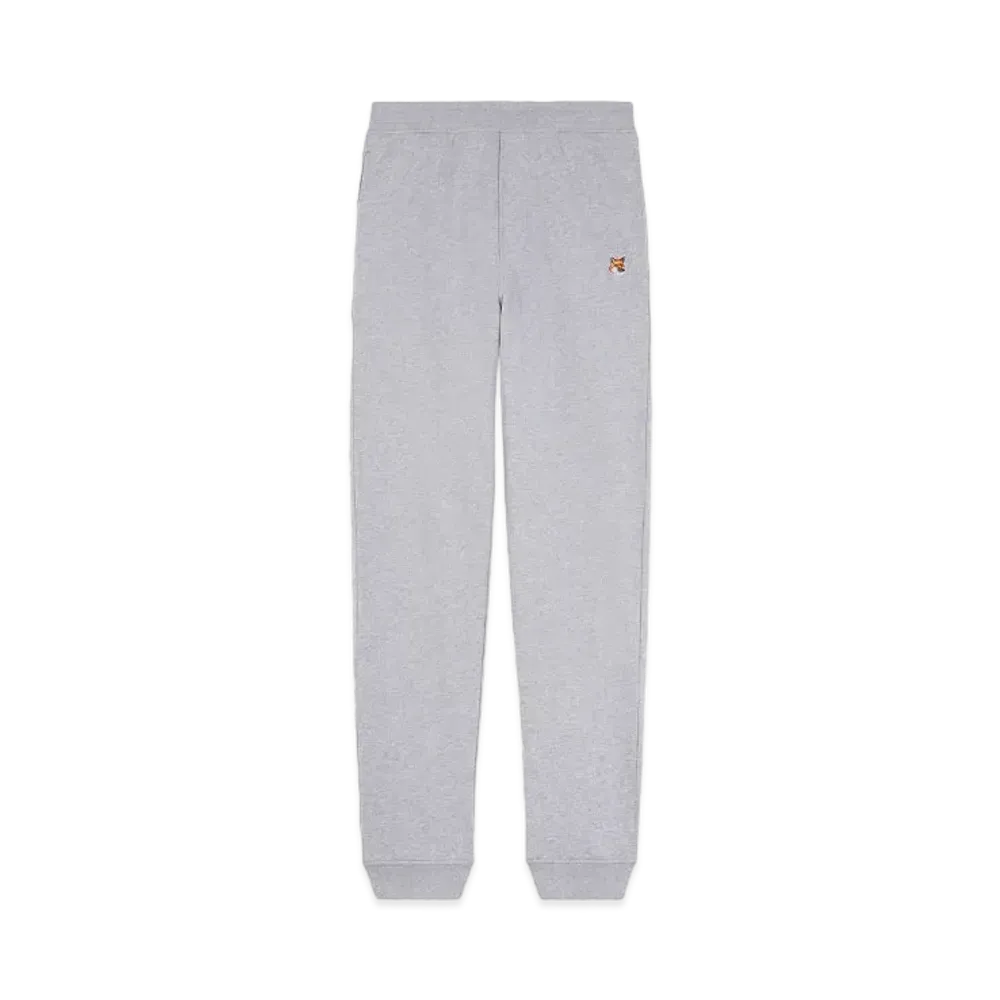 Maison Kitsune Fox Head Patch Regular Jog Pants "Medium Grey Melange"