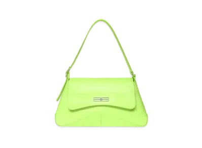 BALENCIAGA XX Medium Flap Bag Crocodile Embossed "Yellow"